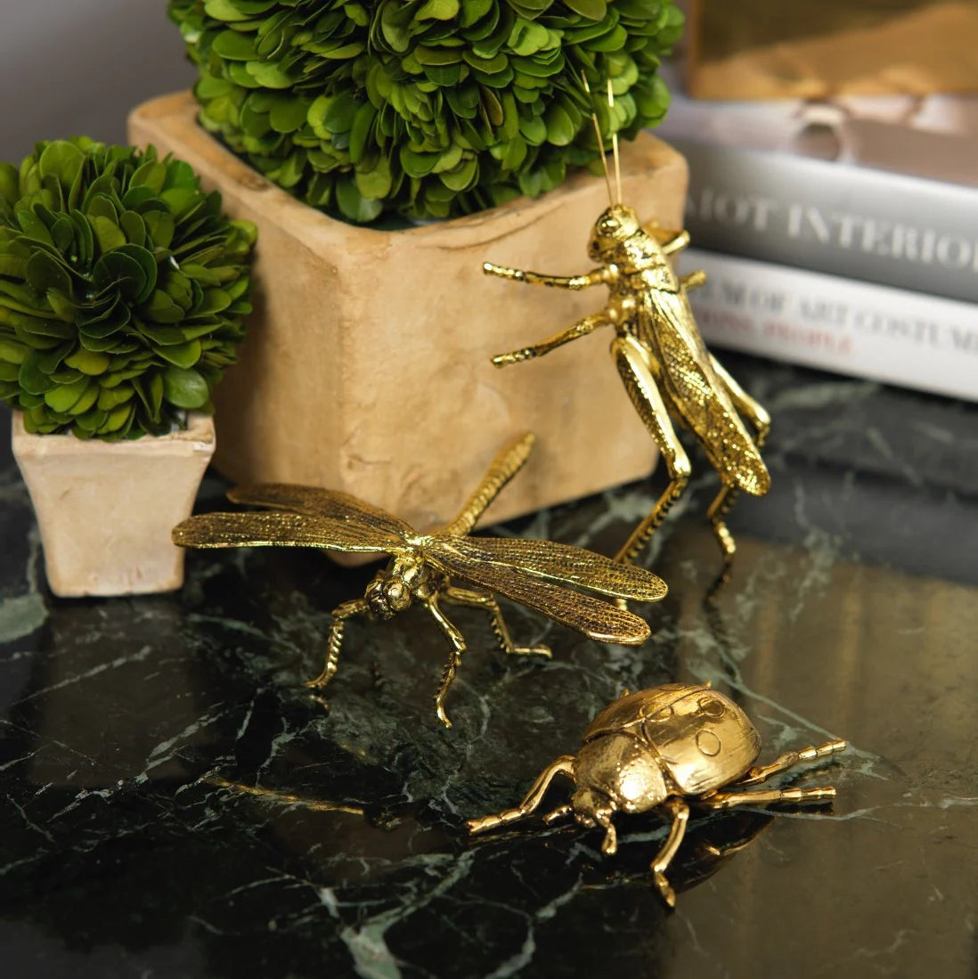 DECORATIVE GOLD DRAGONFLY