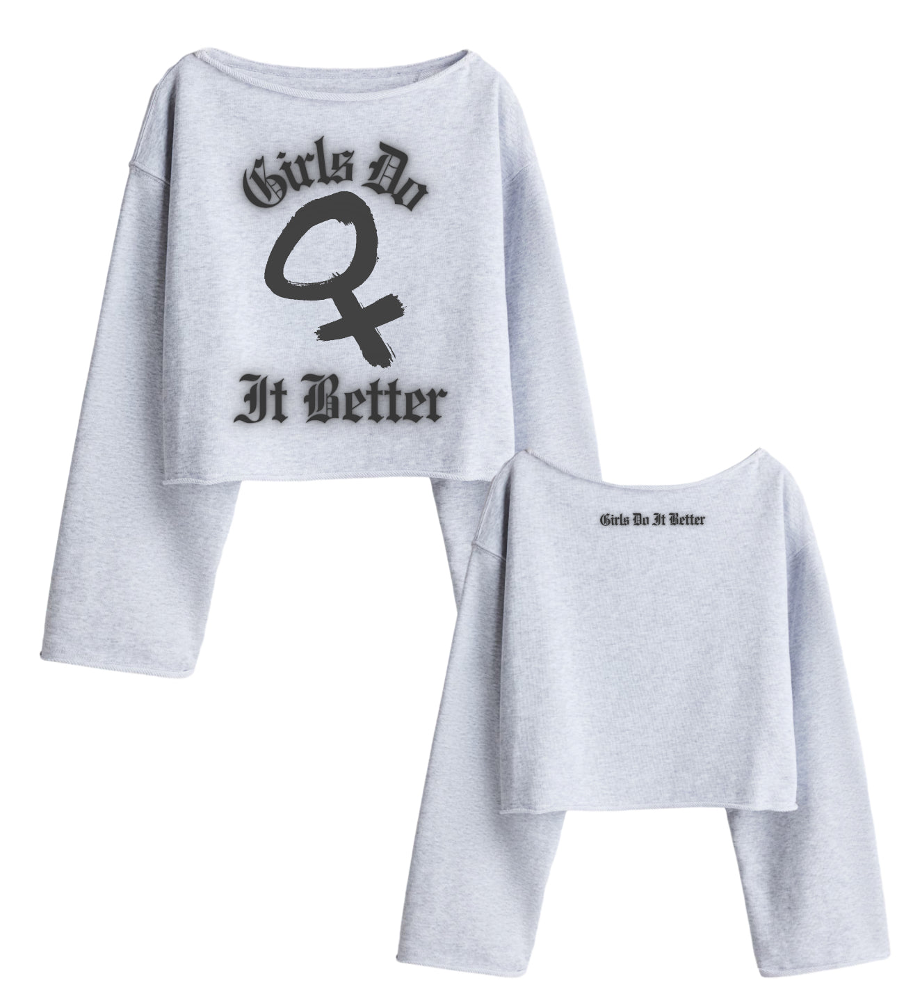 GIRLS DO IT BETTER KIDS BOATNECK SWEATER