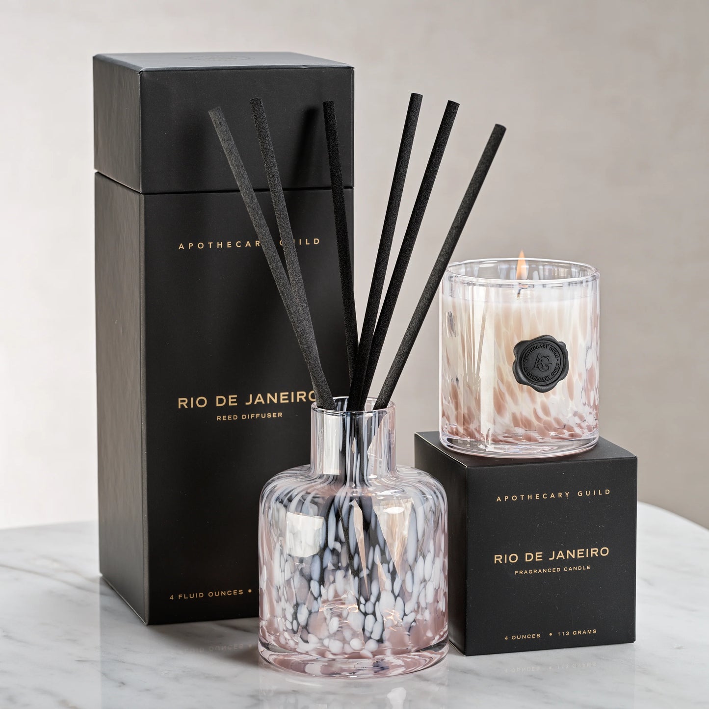 APOTHECARY GUILD OPAL GLASS REED DIFFUSER