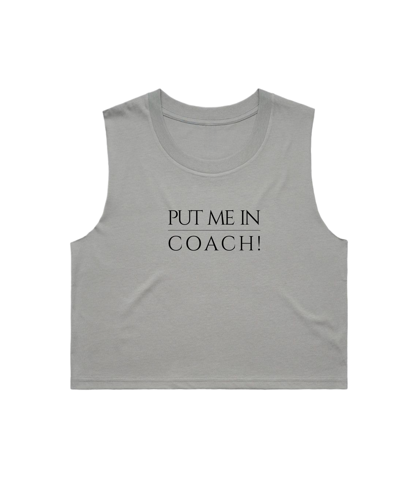 PUT ME IN COACH CROP TANK