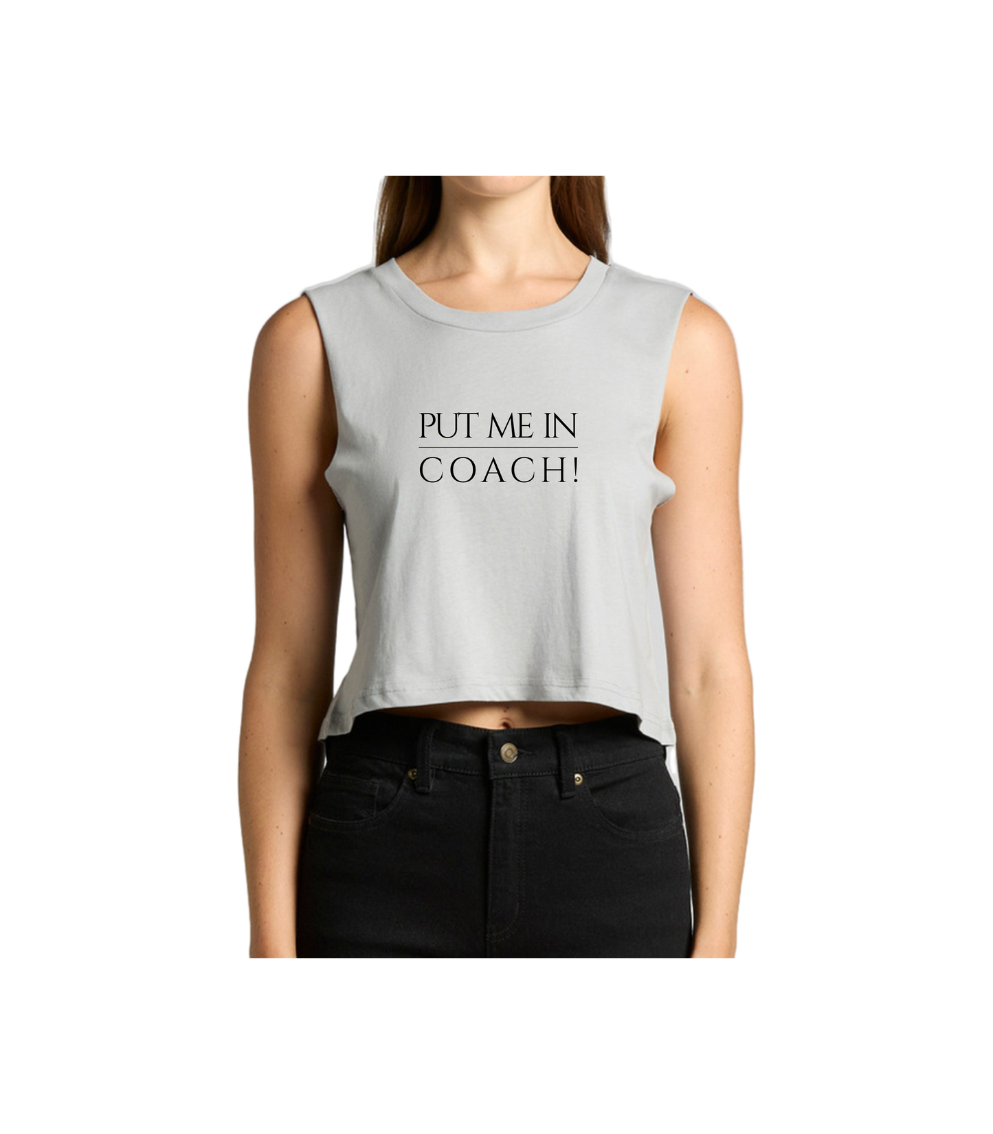 PUT ME IN COACH CROP TANK