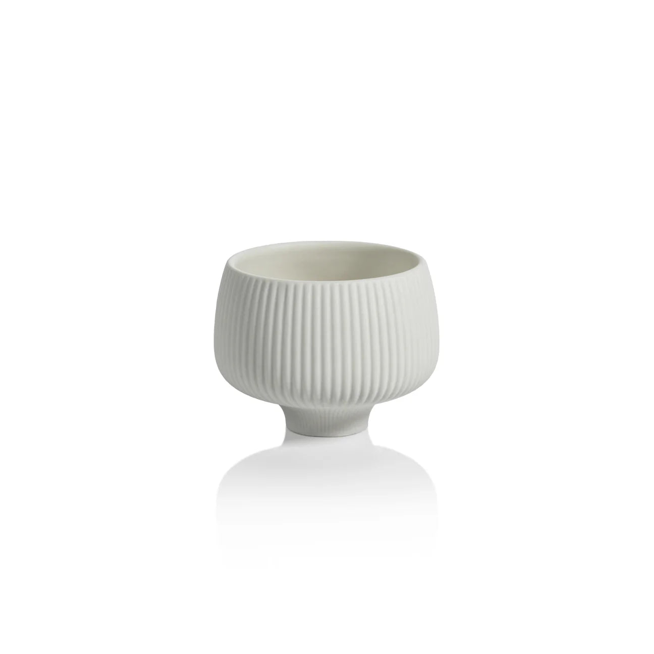 RIDGED CONDIMENT BOWL - MATTE WHITE