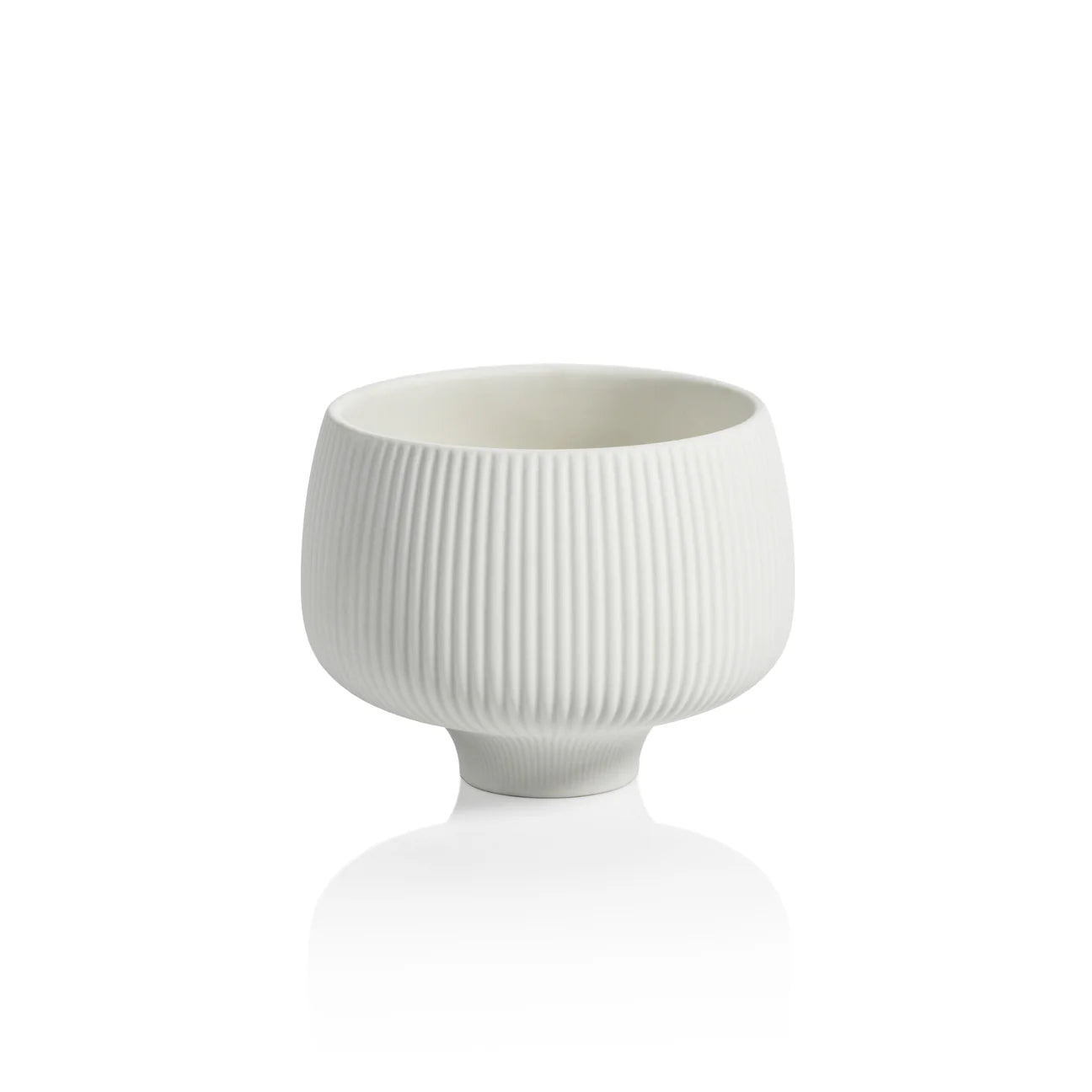 RIDGED CONDIMENT BOWL - MATTE WHITE