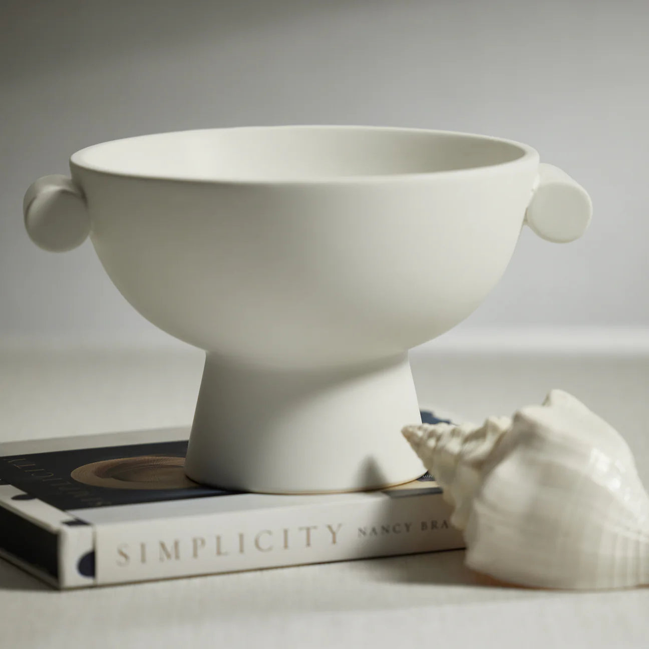 BADEN MATT WHITE CERAMIC BOWL