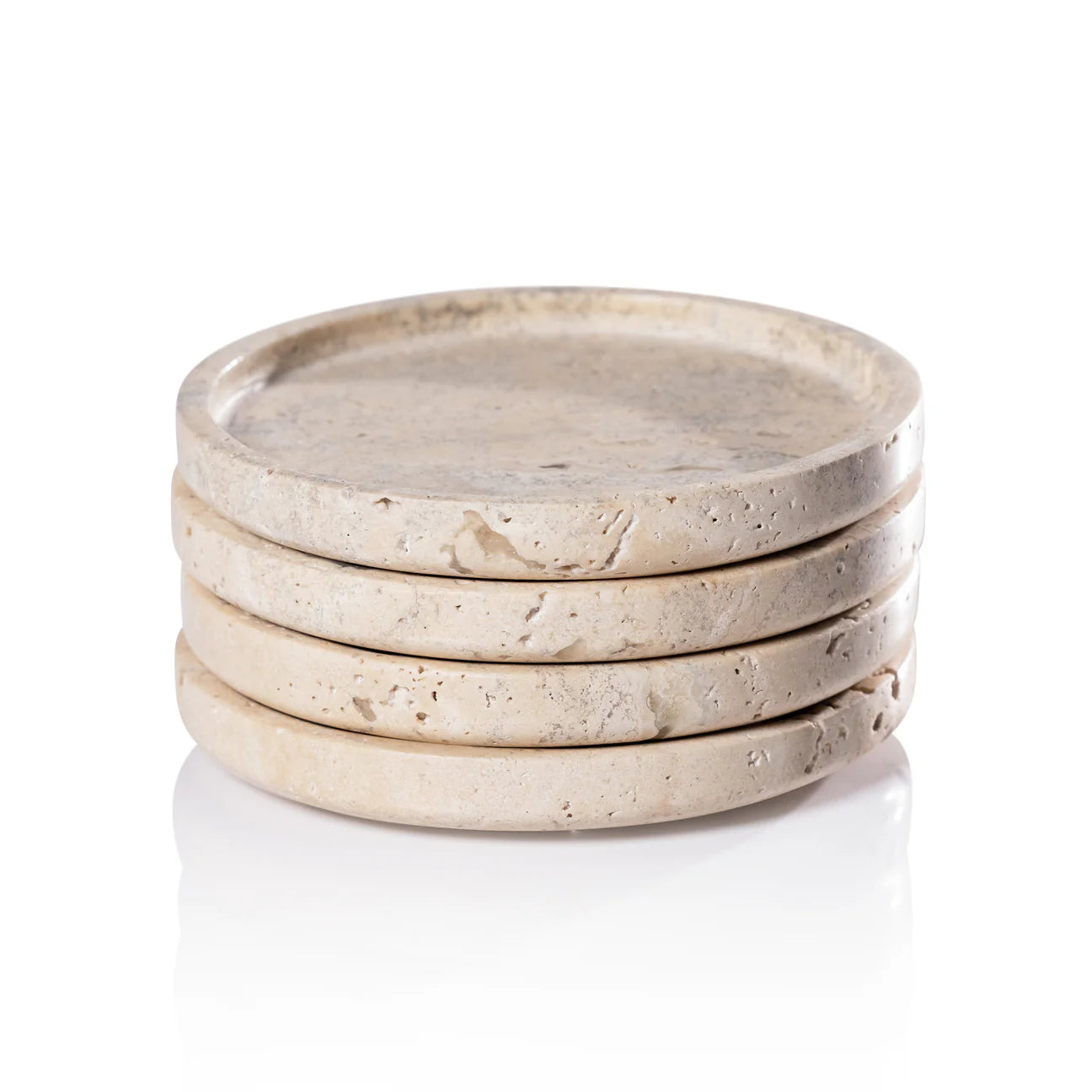 MARBLE TRAVERTINE COASTER (SET OF 4)