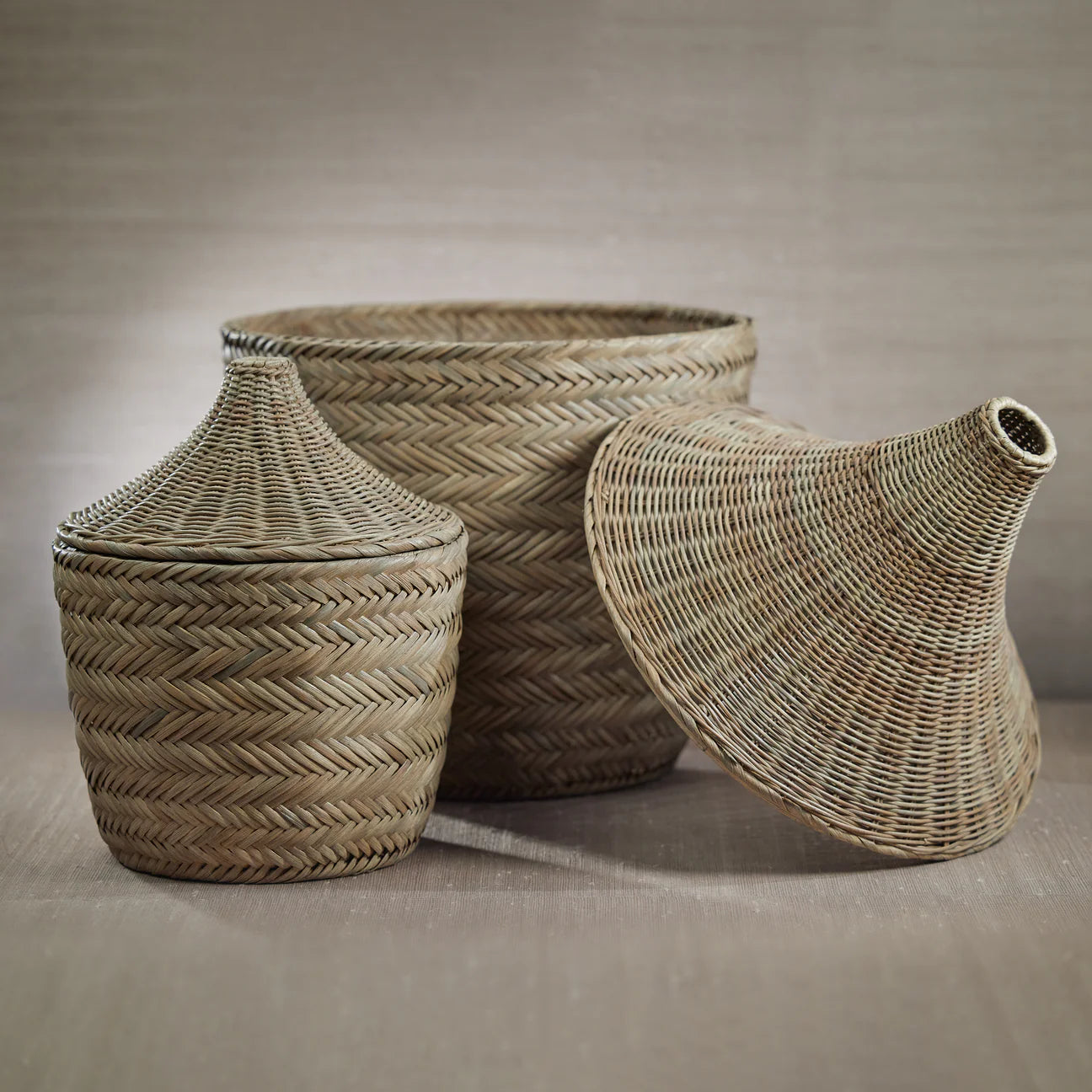 MAYFAIR RATTAN BASKETS - SET OF 2