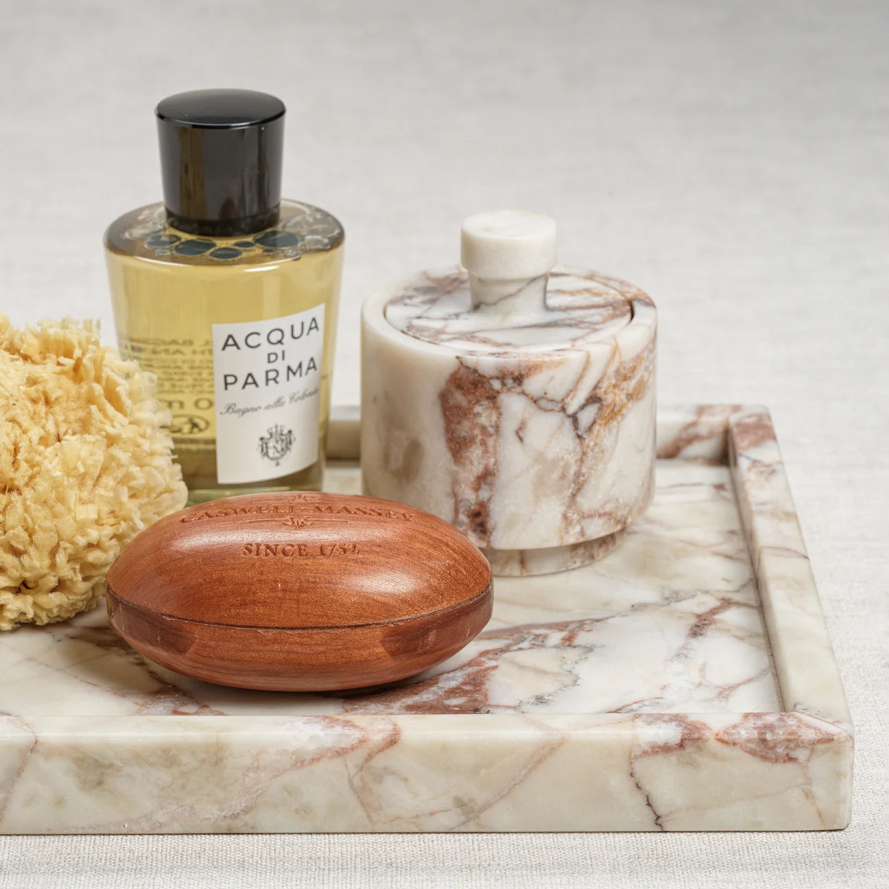 ROSSO VERONA MATTE MARBLE LIDDED JAR