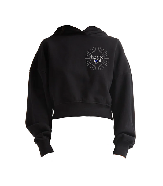 BE THE LIGHT CROPPED HOODIE