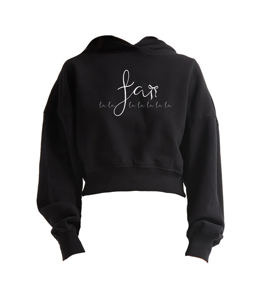 FA LA LA CROPPED HOODIE