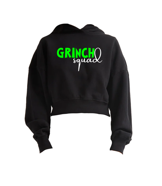 GRINCH SQUAD CROPPED HOODIE