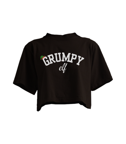 GRUMPY ELF CROPPED TEE