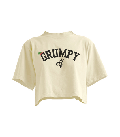 GRUMPY ELF CROPPED TEE