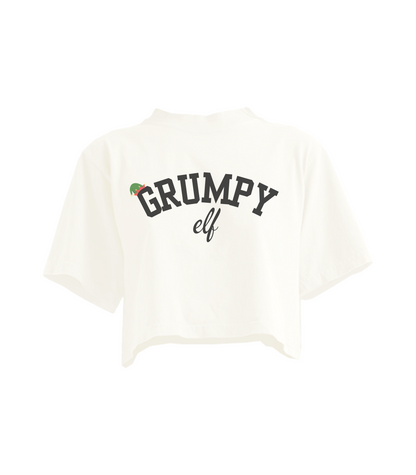 GRUMPY ELF CROPPED TEE