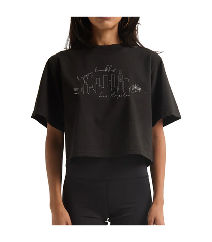 HANUKKAH SKYLINE CROPPED TEE