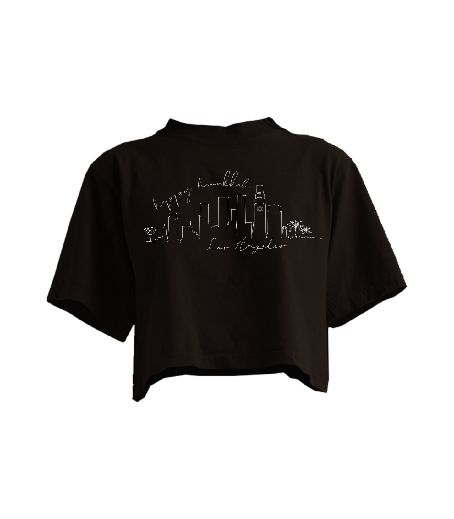 HANUKKAH SKYLINE CROPPED TEE