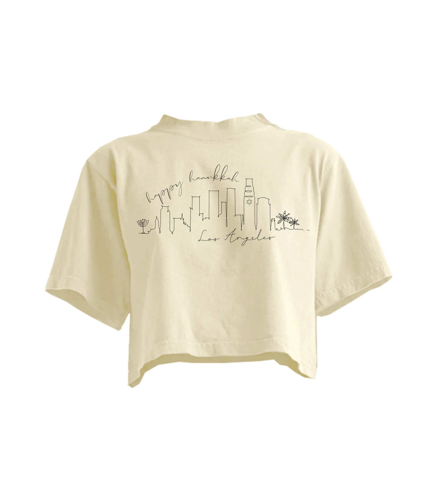 HANUKKAH SKYLINE CROPPED TEE