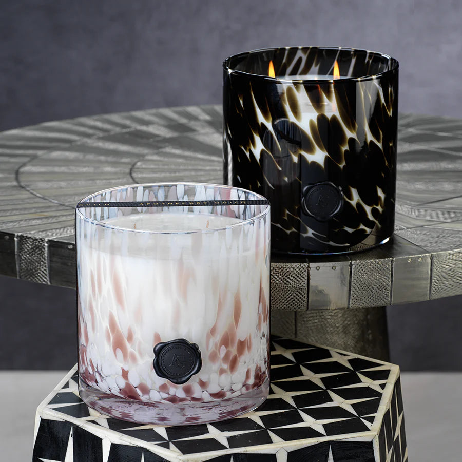 APOTHECARY GUILD OPAL GLASS THREE-WICK CANDLE
