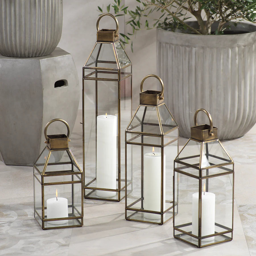 MEDICI ANTIQUE BRASS LANTERN