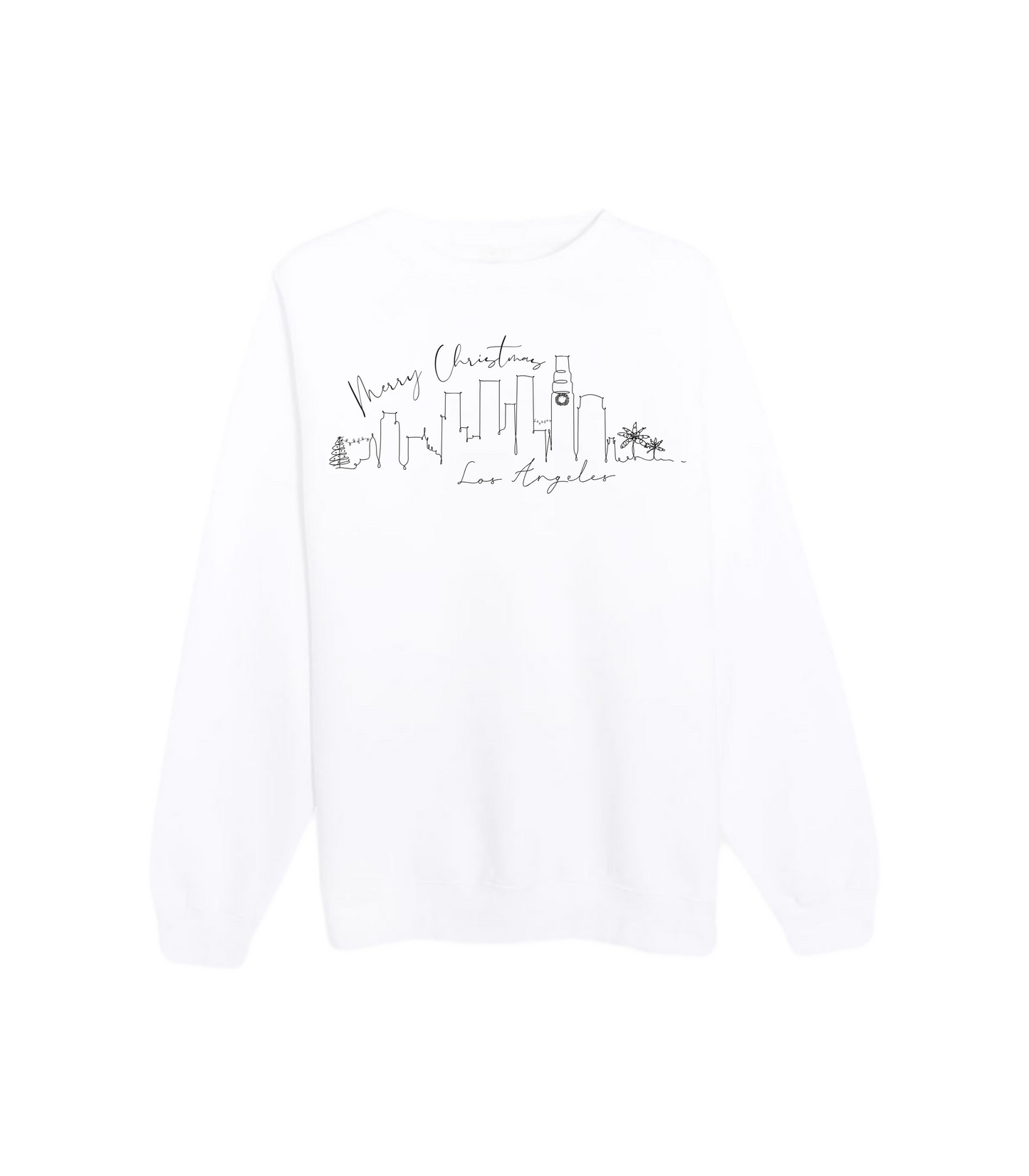 MERRY XMAS LA SKYLINE CREWNECK