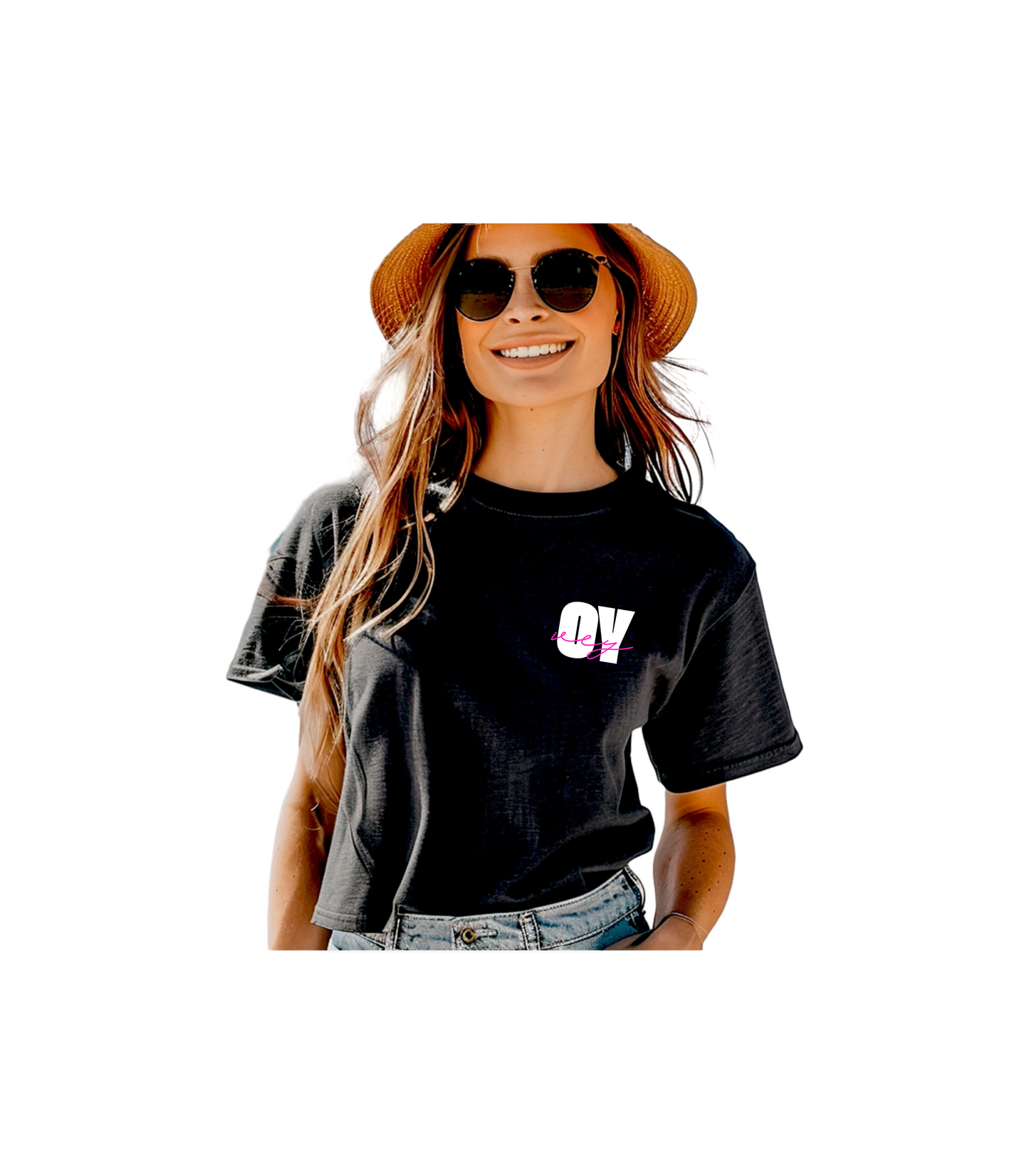 OY VEY BLOCK CROPPED TEE