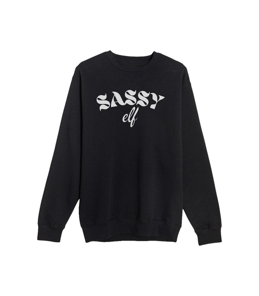 SASSY ELF CREWNECK