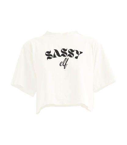 SASSY ELF CROPPED TEE