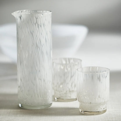 AMALFI TORTOISE GLASSWARE - WHITE