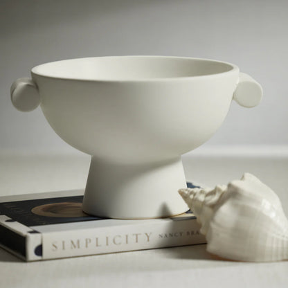 BADEN MATT WHITE CERAMIC BOWL