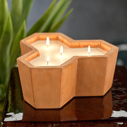 SAN JUAN HONEYCOMB OUTDOOR CONCRETE CANDLE