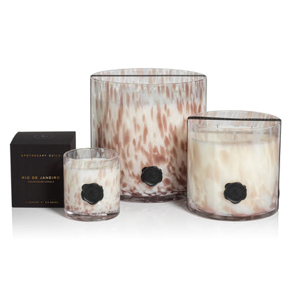 APOTHECARY GUILD OPAL GLASS THREE-WICK CANDLE