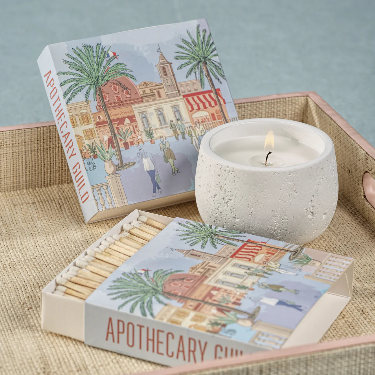 COTE d'AZUR WHITE CONCRETE CANDLE