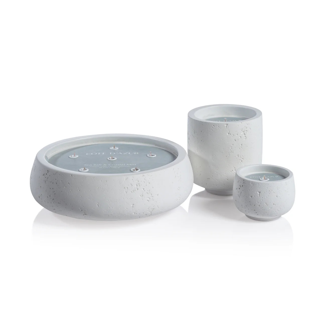 COTE d'AZUR WHITE CONCRETE CANDLE