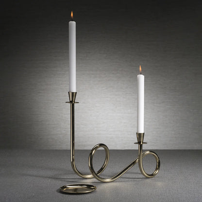 BREDA 2-TIER BRASS CANDLE HOLDER