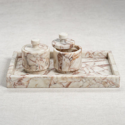 ROSSO VERONA MATTE MARBLE LIDDED JAR
