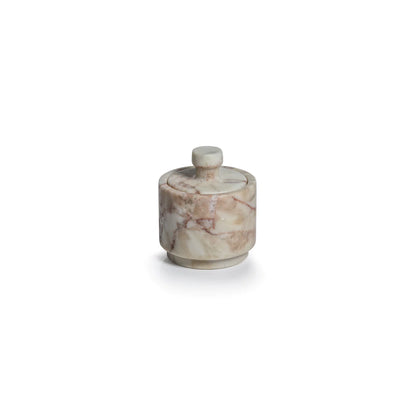 ROSSO VERONA MATTE MARBLE LIDDED JAR